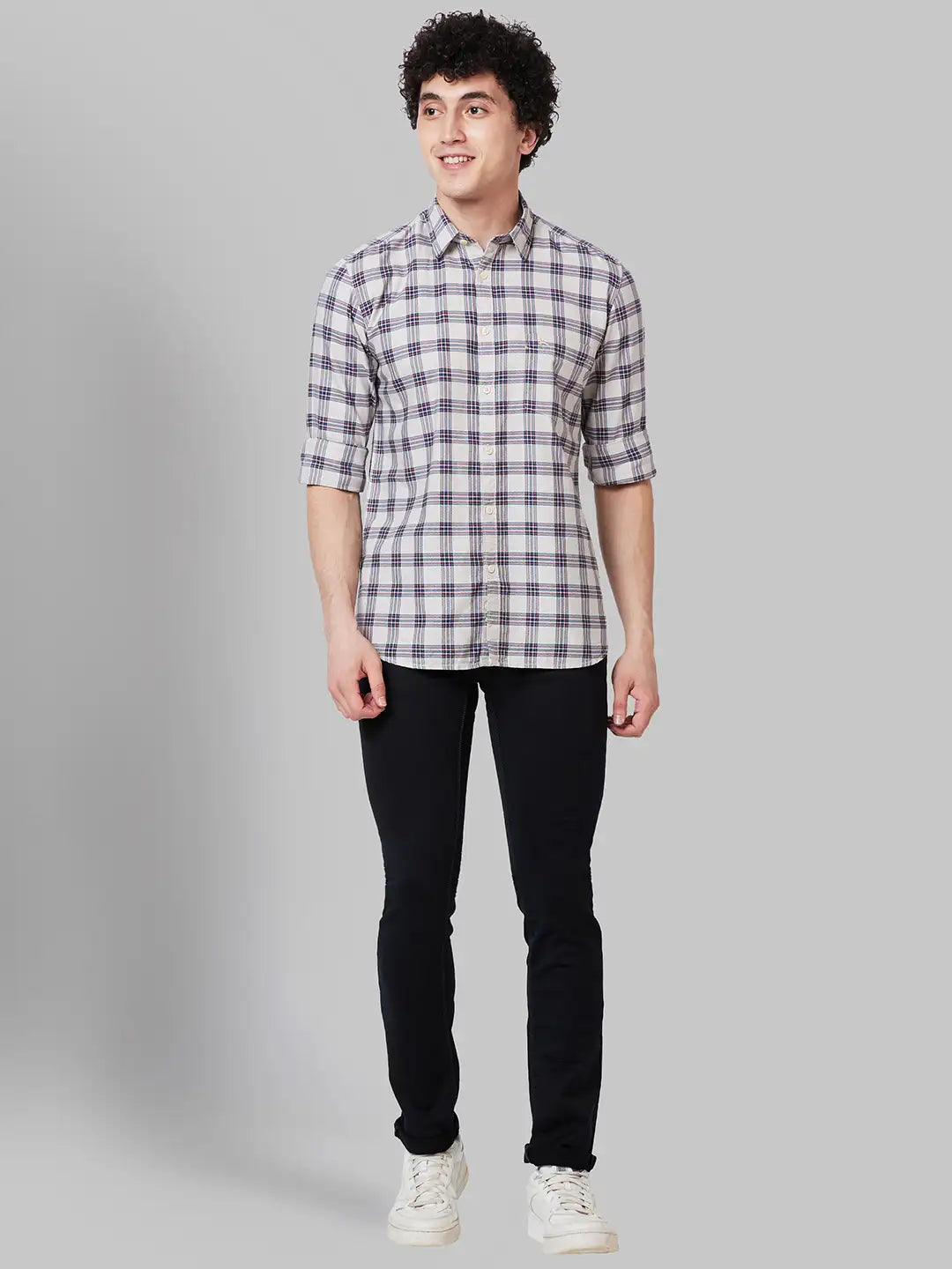 Men Slim Tapered Fit Blue Jeans