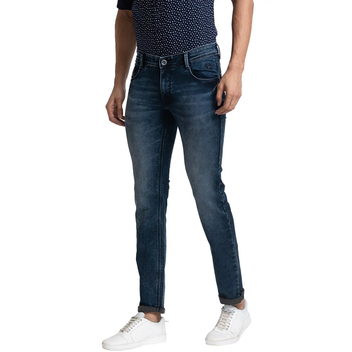 Men Slim Fit Blue Jeans