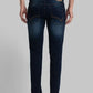 Men Slim Tapered Fit Blue Jeans