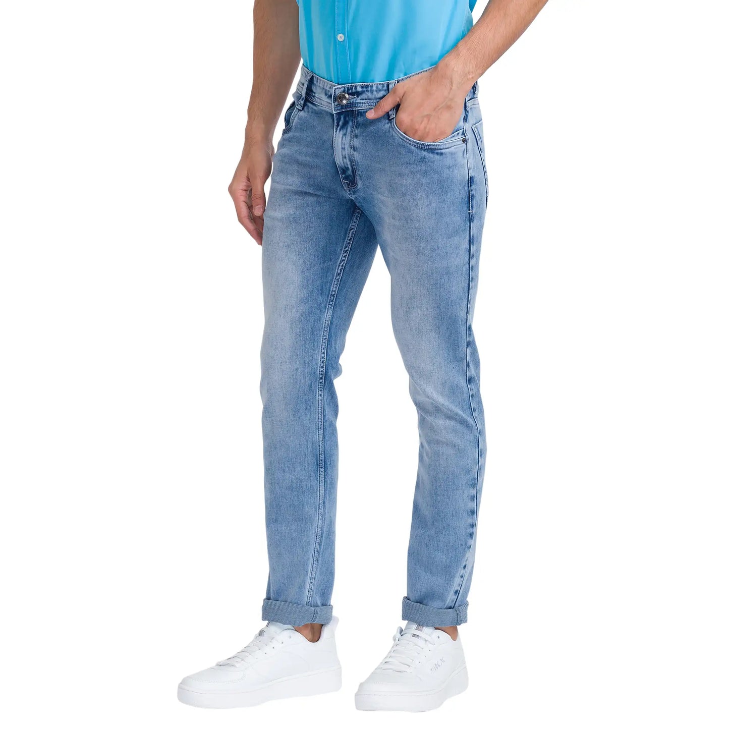 Men Slim Fit Blue Jeans