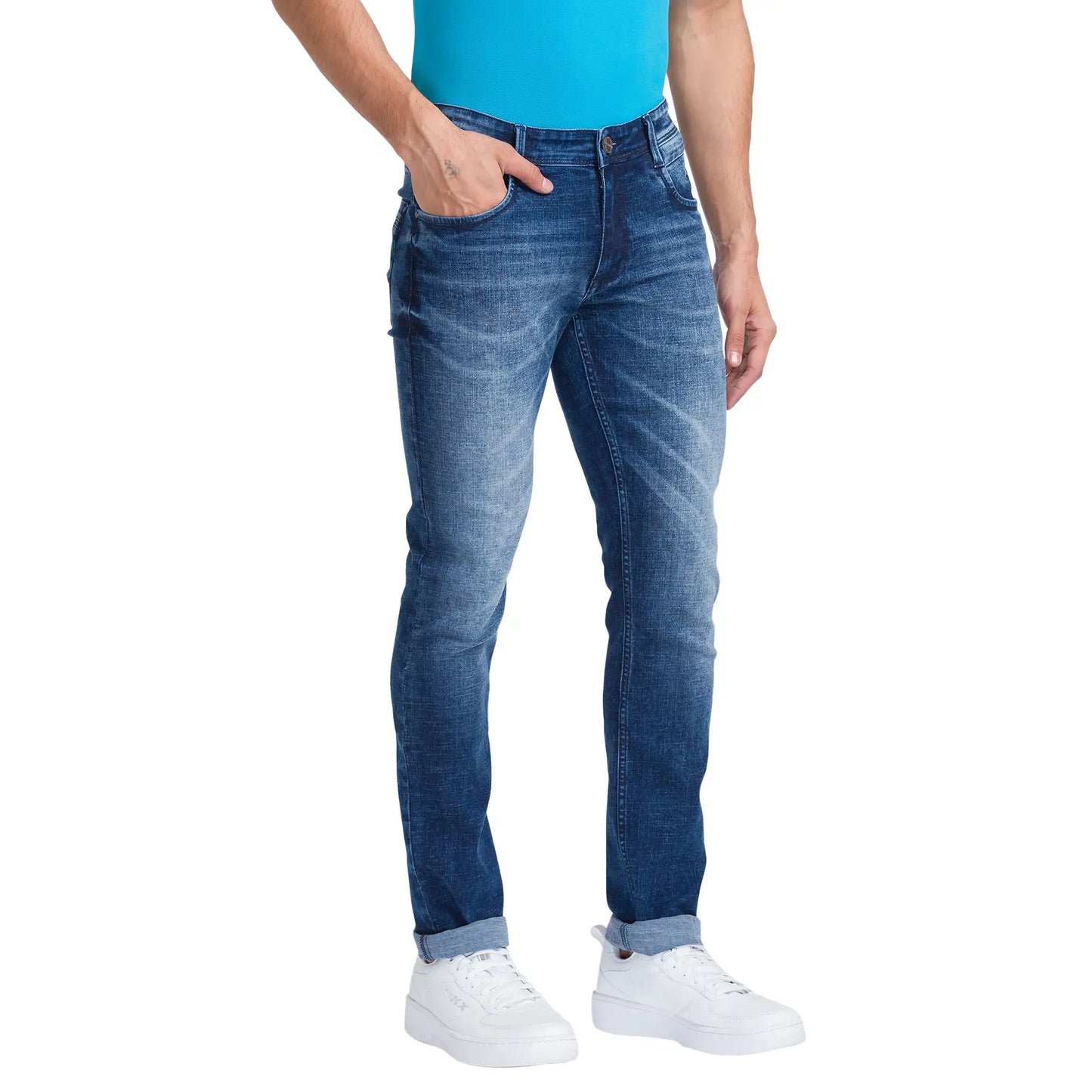 Men Slim Fit Black Jeans