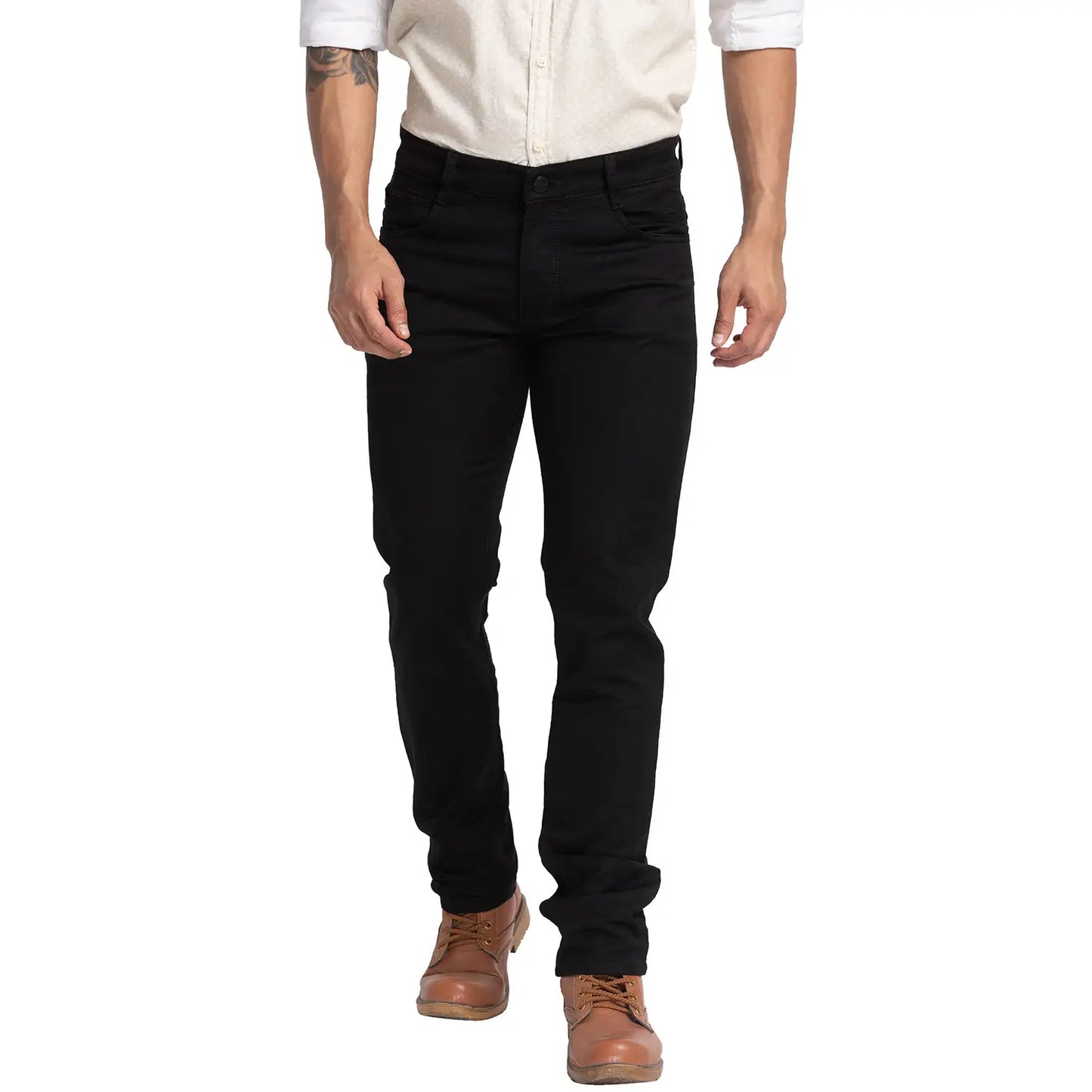 Men Slim Fit Green Jeans