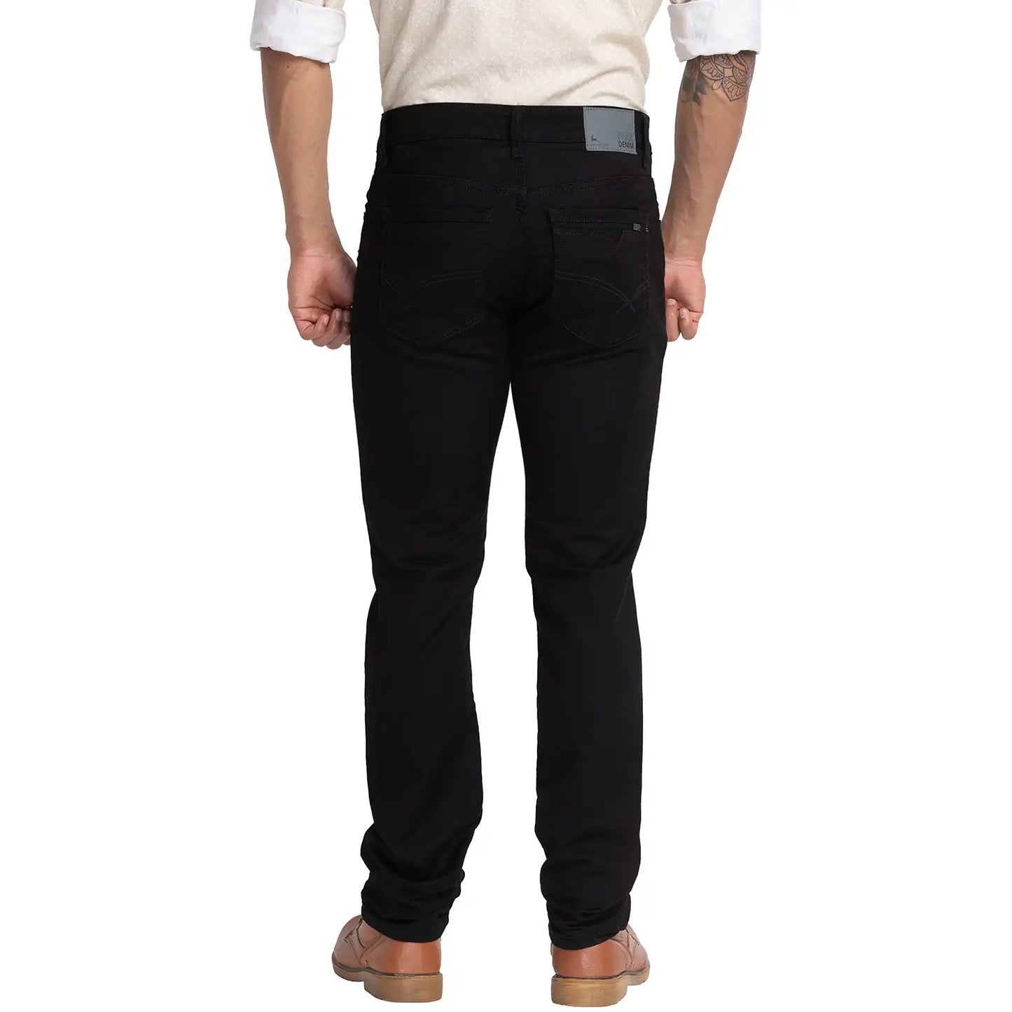 Men Slim Fit Green Jeans