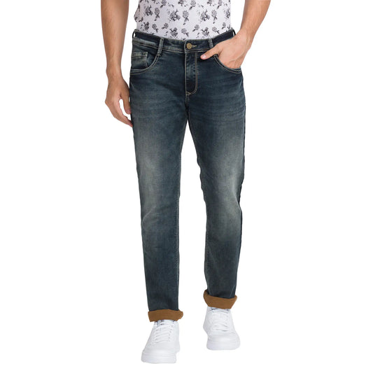 Men Slim Fit Blue Jeans