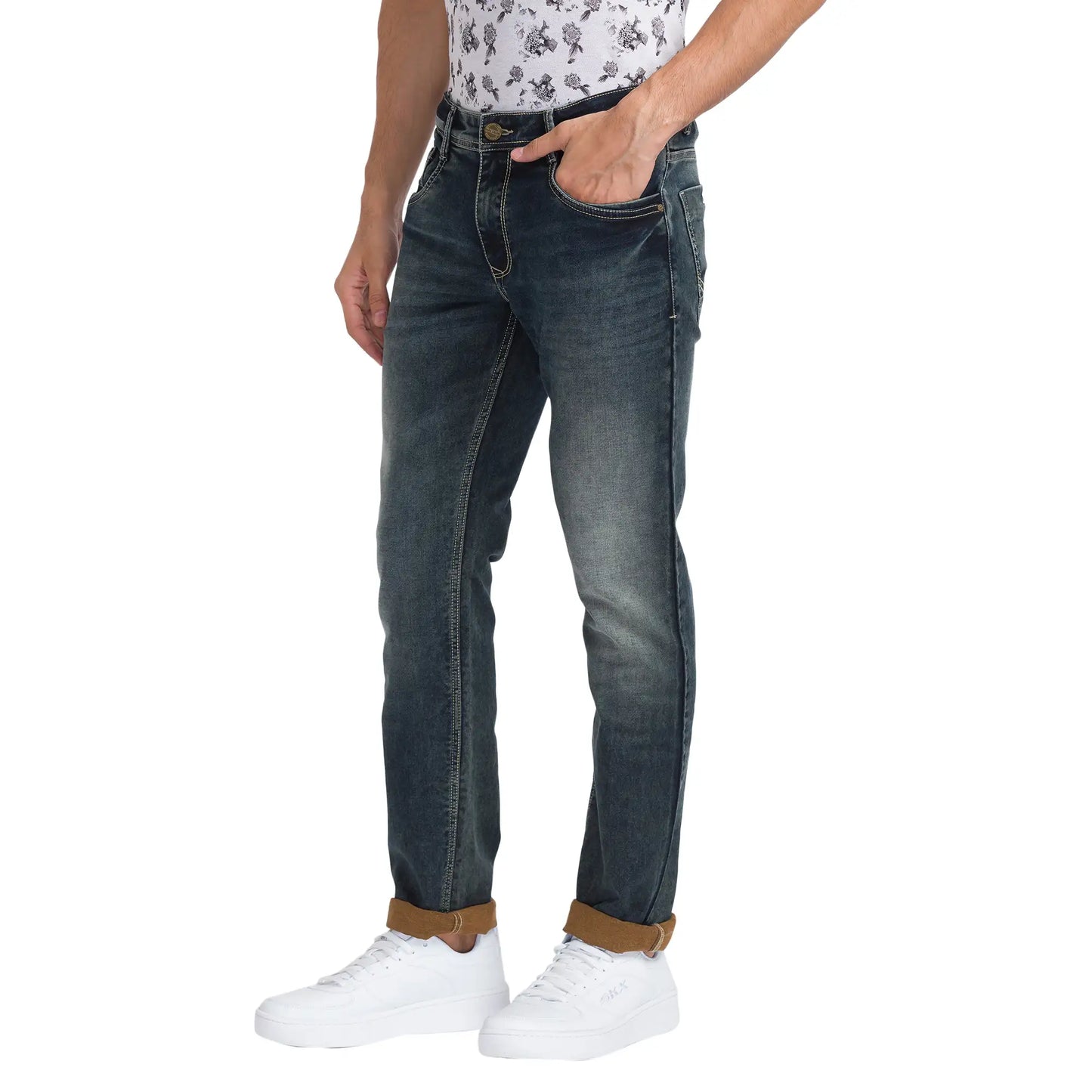 Men Slim Fit Blue Jeans