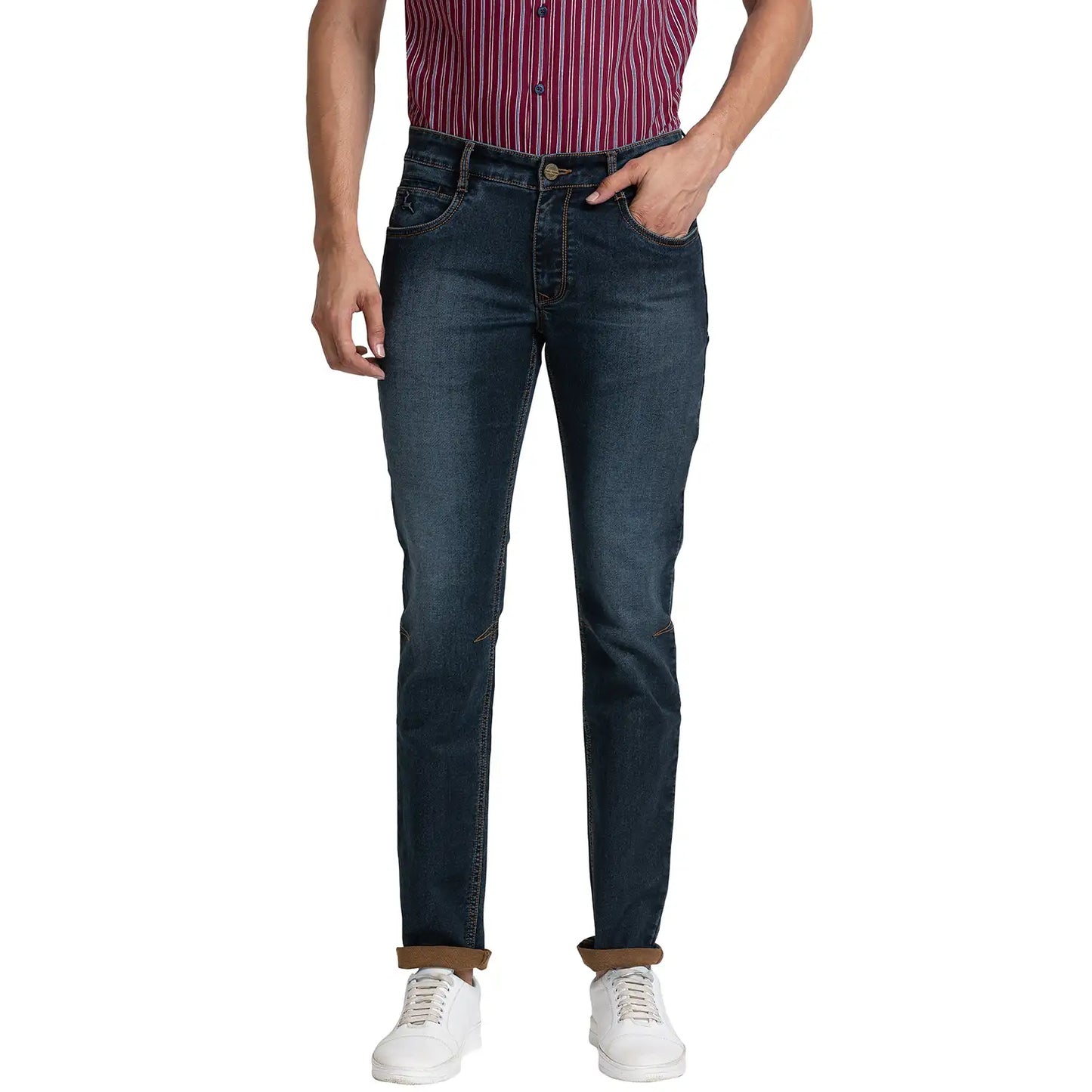 Men Slim Fit Blue Jeans