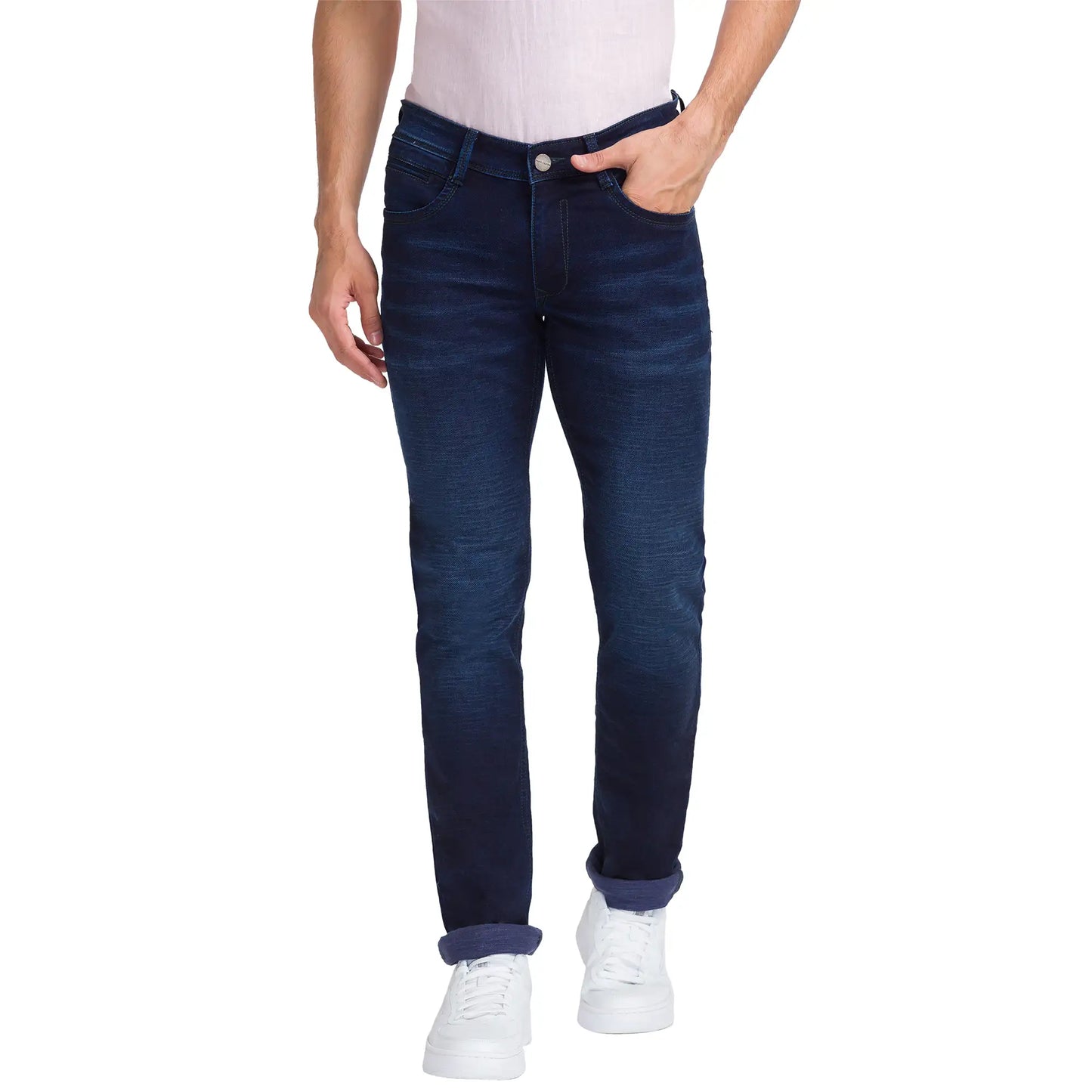 Men Slim Fit Blue Jeans