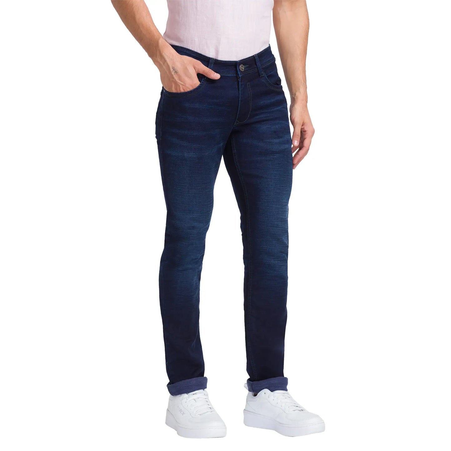 Men Slim Fit Blue Jeans