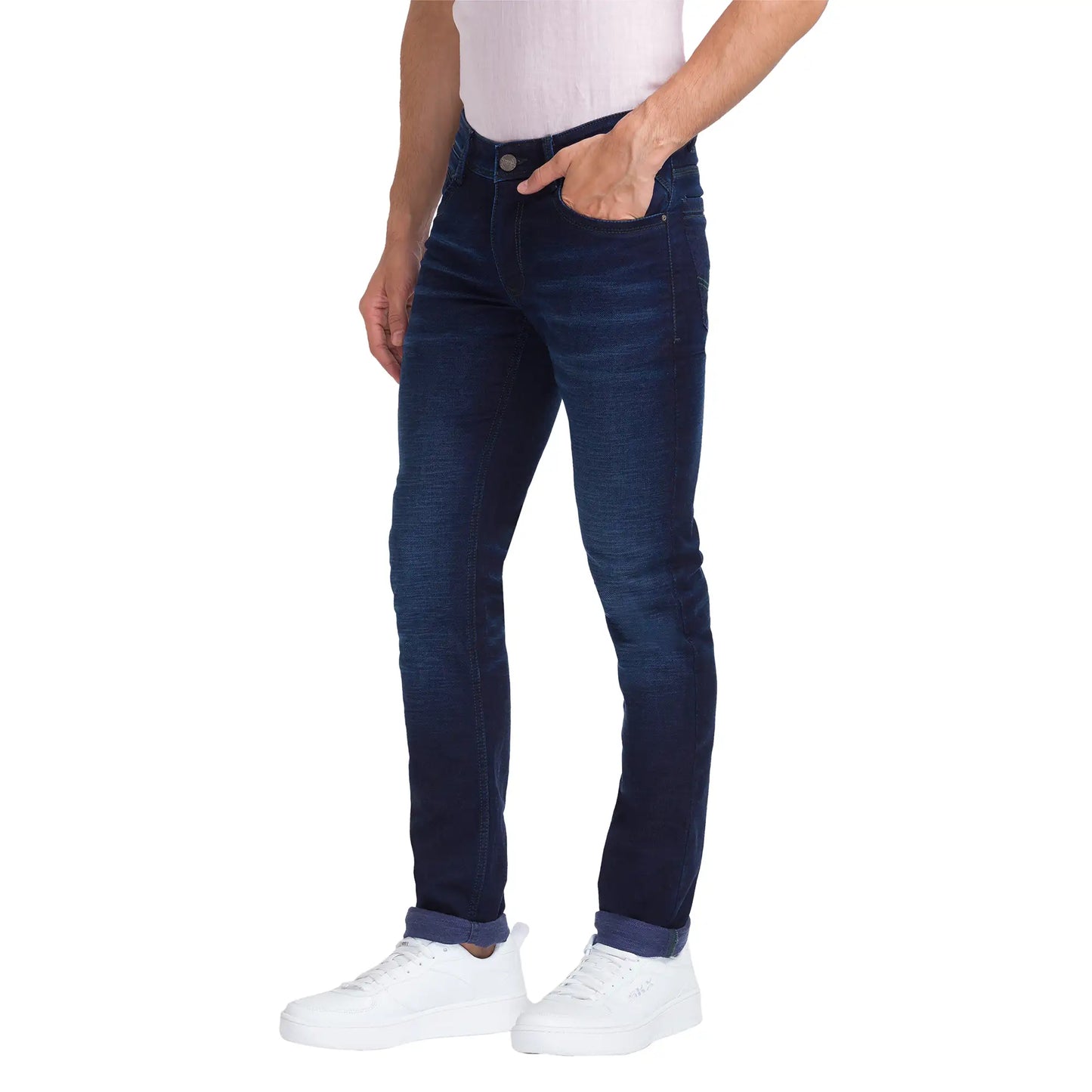 Men Slim Fit Blue Jeans