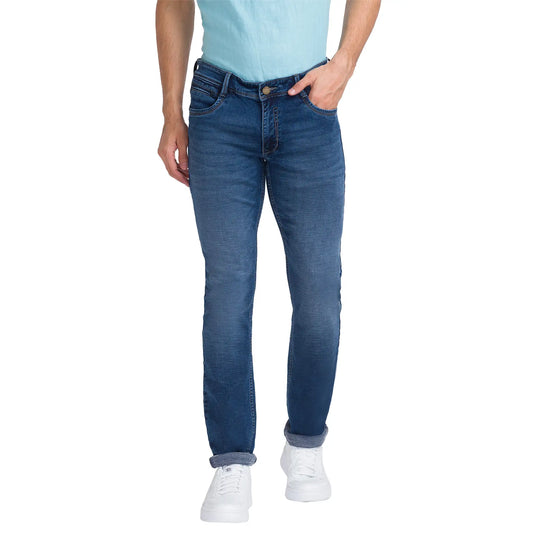 Men Slim Fit Blue Jeans
