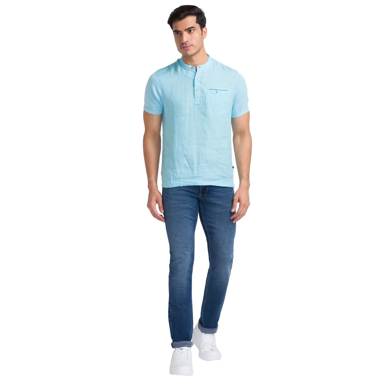 Men Slim Fit Blue Jeans