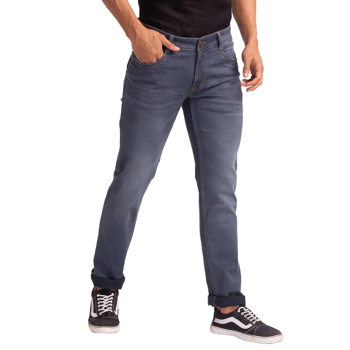 Men Slim Fit Blue Jeans
