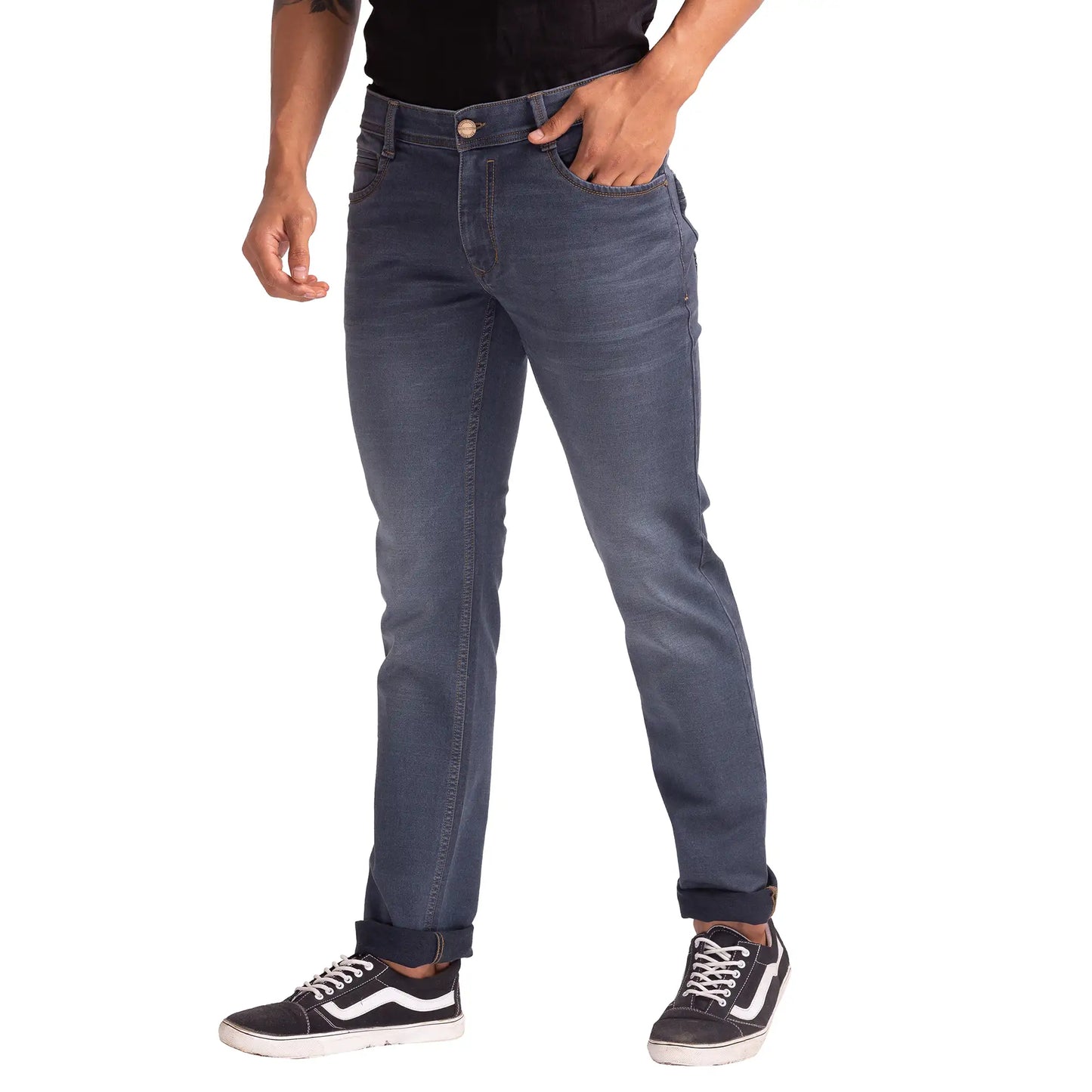 Men Slim Fit Blue Jeans