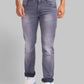 Men Slim Tapered Fit Grey Jeans
