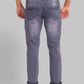 Men Slim Tapered Fit Grey Jeans