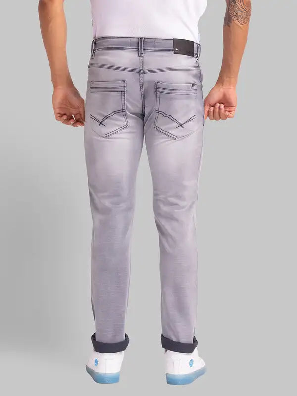 Men Slim Tapered Fit Blue Jeans