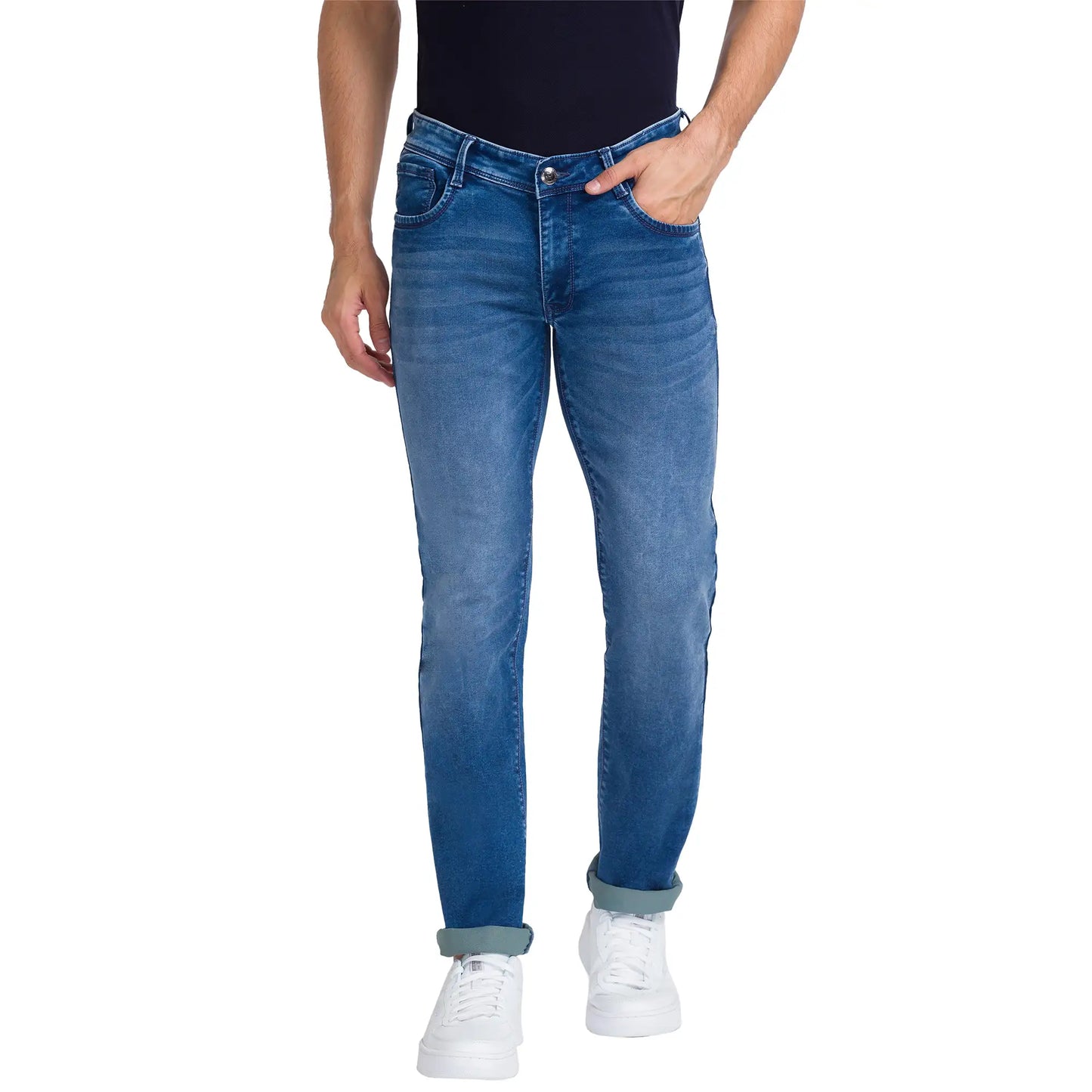 Men Slim Fit Blue Jeans