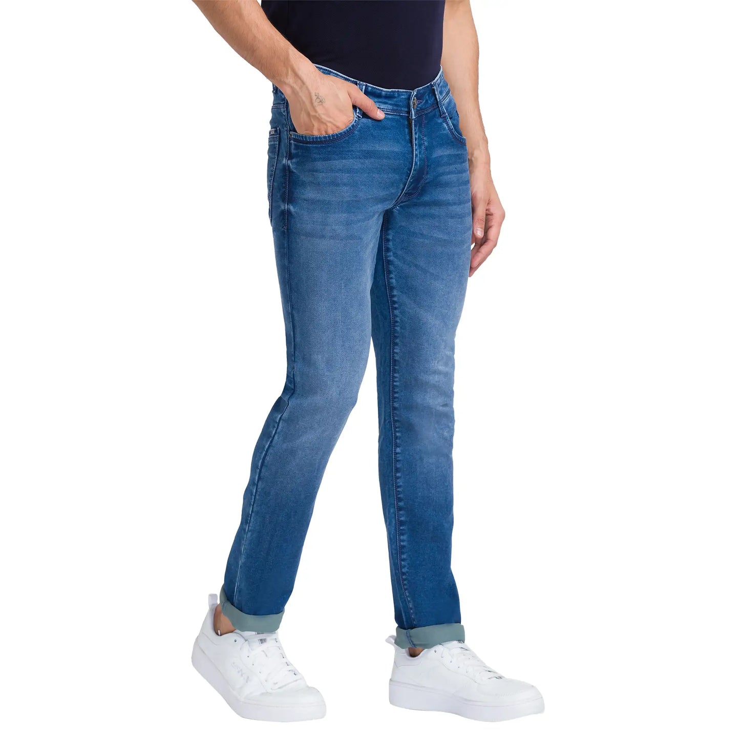 Men Slim Fit Blue Jeans