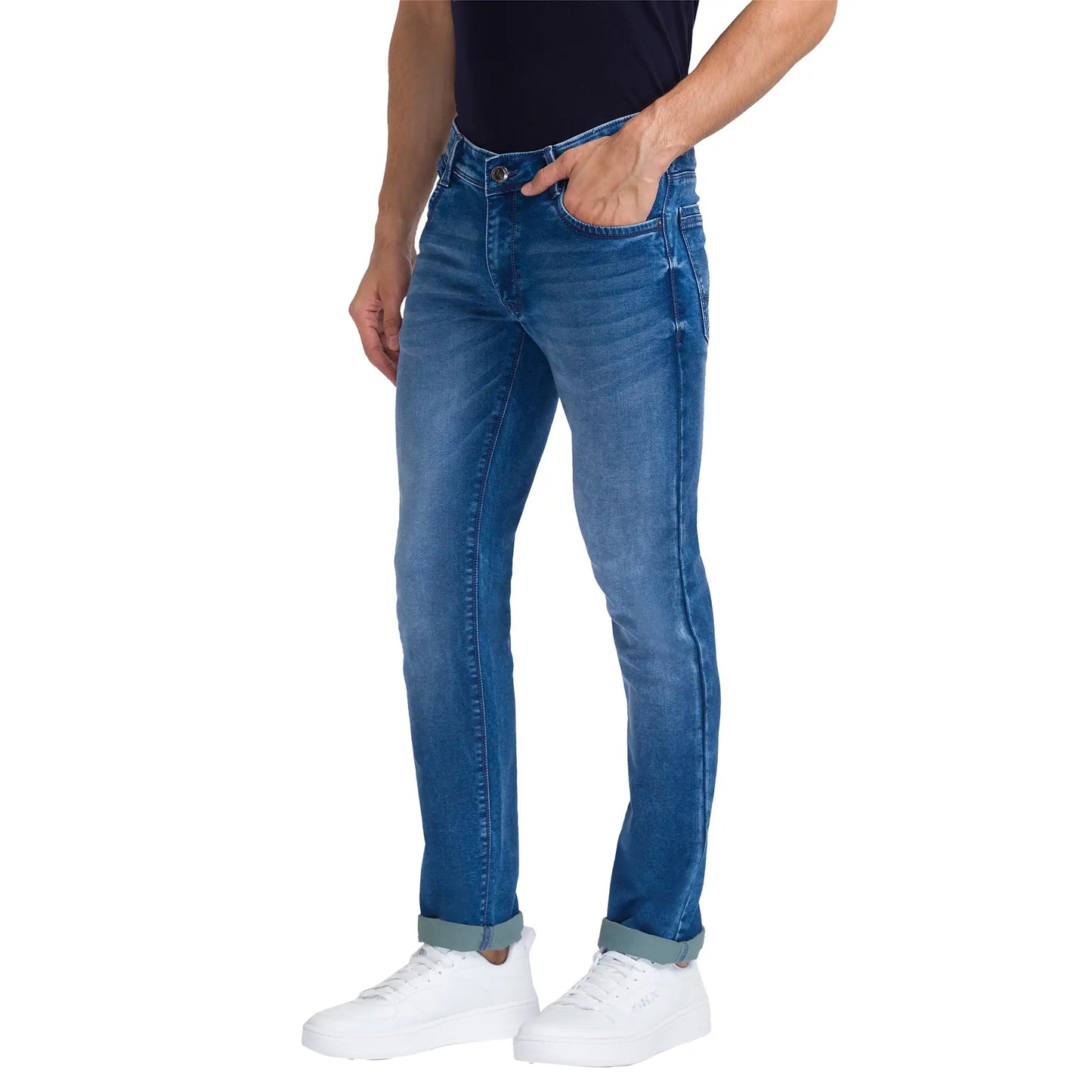 Men Slim Fit Blue Jeans