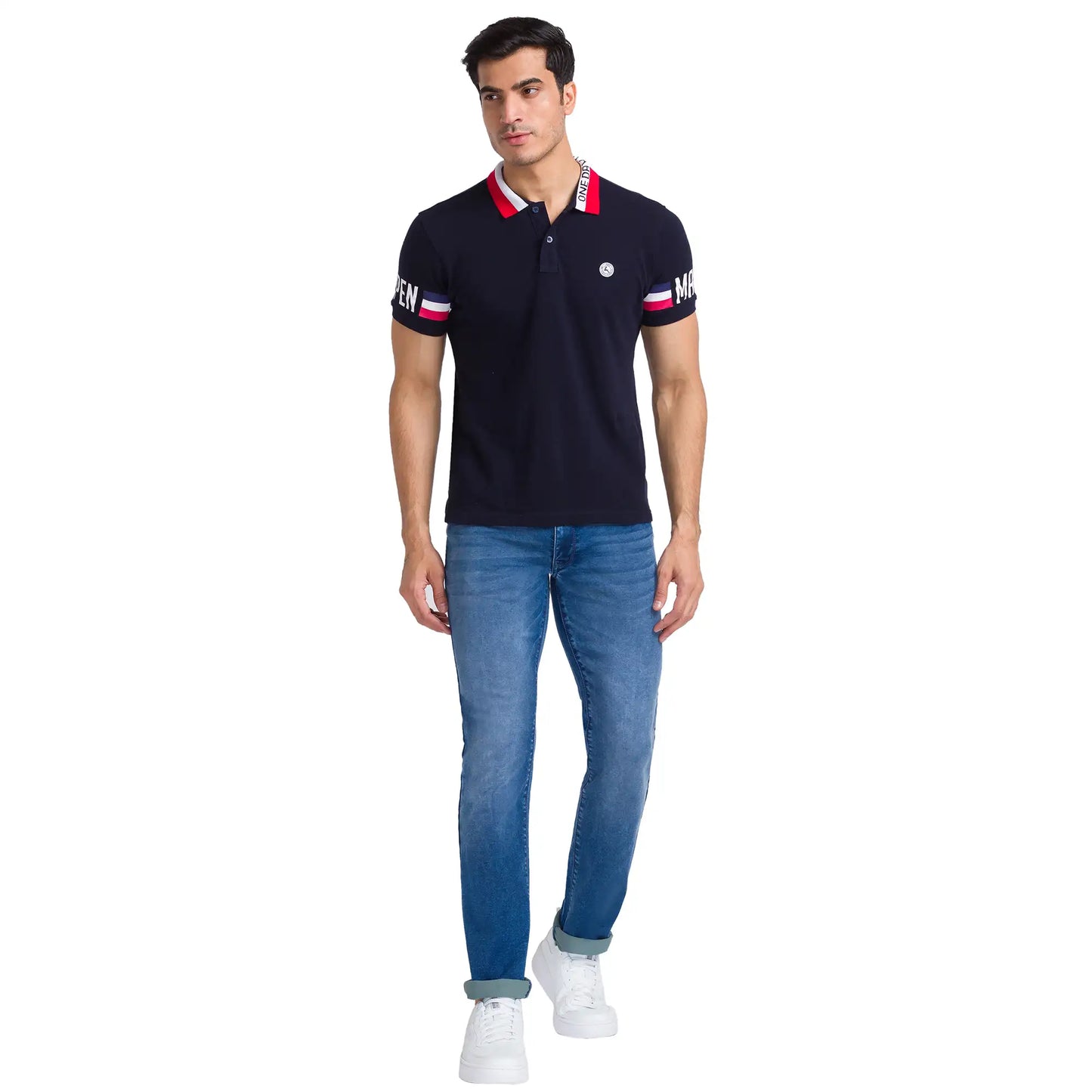Men Slim Fit Blue Jeans