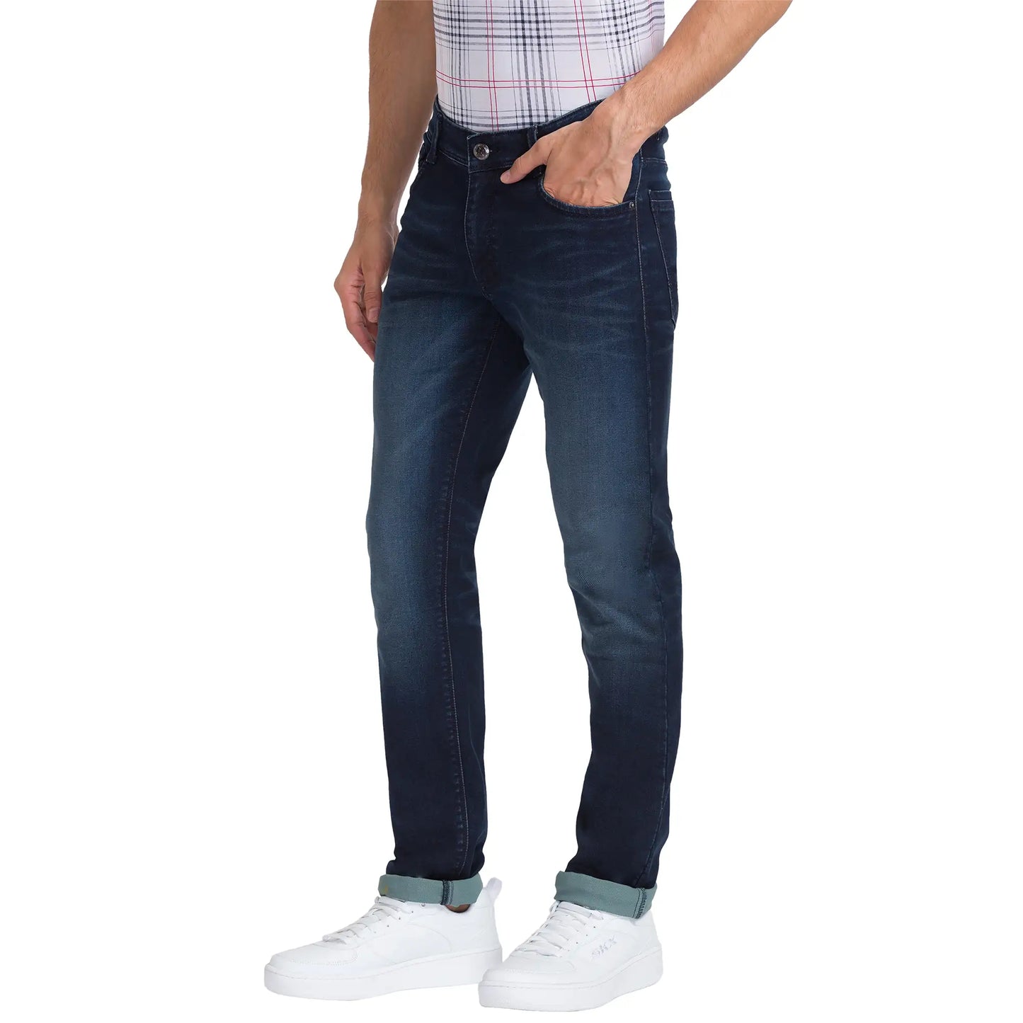 Men Slim Fit Blue Jeans