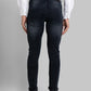 Men Low Rise Tapered Fit Black Jeans