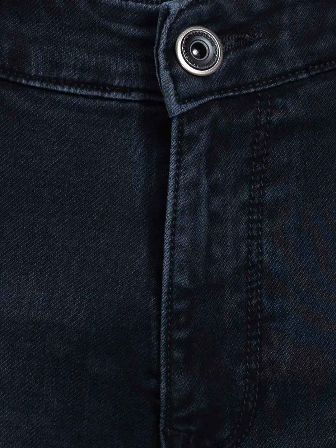 Men Low Rise Tapered Fit Black Jeans