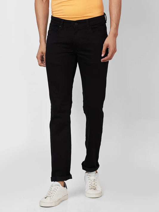Parx Tapered Fit Woven Design Fancy Blue Jeans