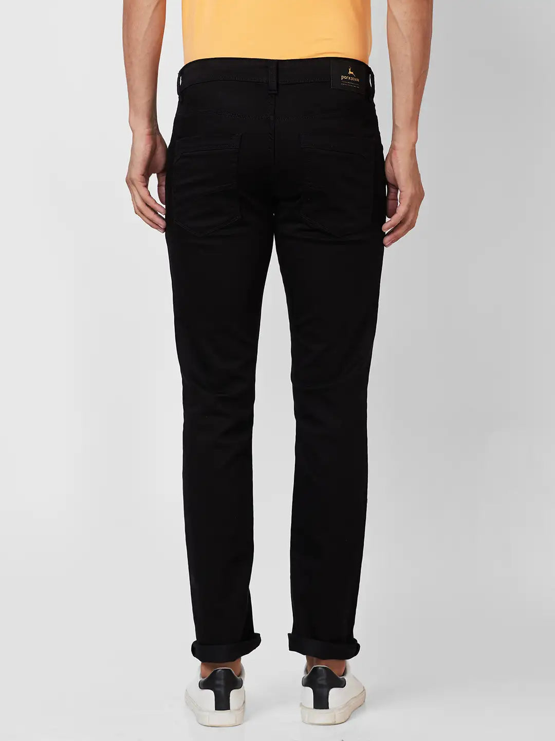 Parx Tapered Fit Woven Design Fancy Blue Jeans