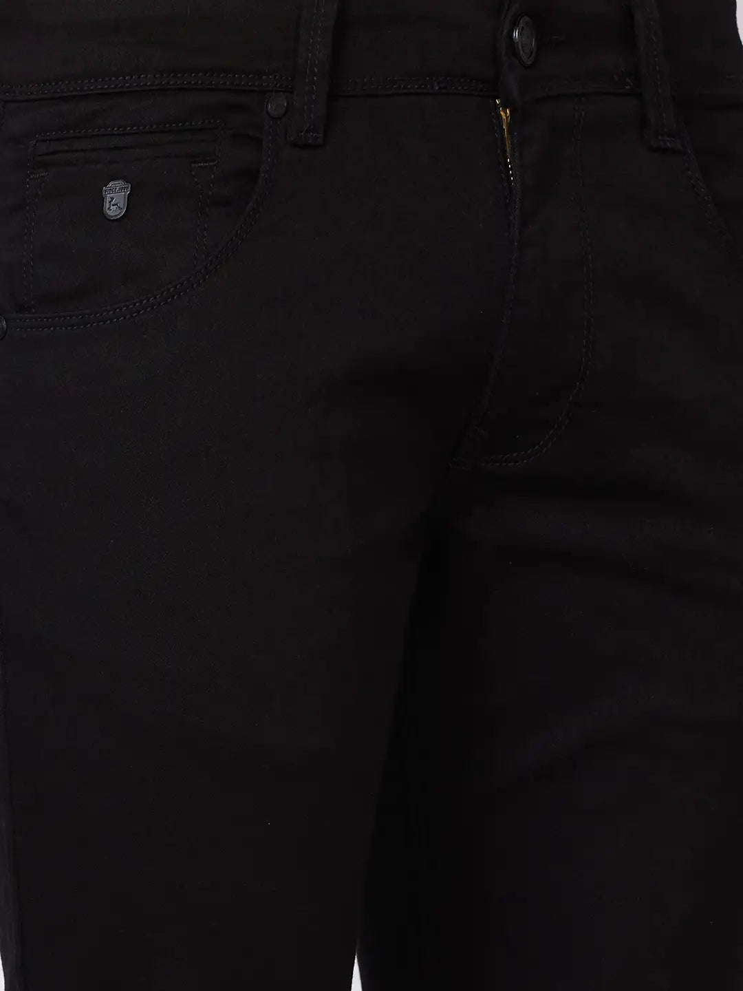 Parx Tapered Fit Woven Design Fancy Blue Jeans