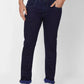 Parx Tapered Fit Solid Medium Blue Jeans