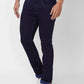 Parx Tapered Fit Solid Medium Blue Jeans