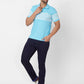 Parx Tapered Fit Solid Medium Blue Jeans