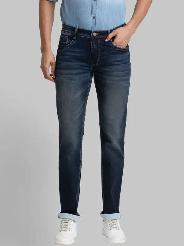 Men Slim Fit Blue Jeans