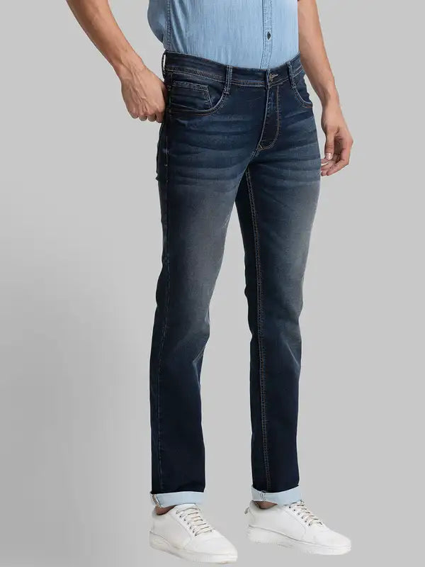 Men Slim Fit Blue Jeans