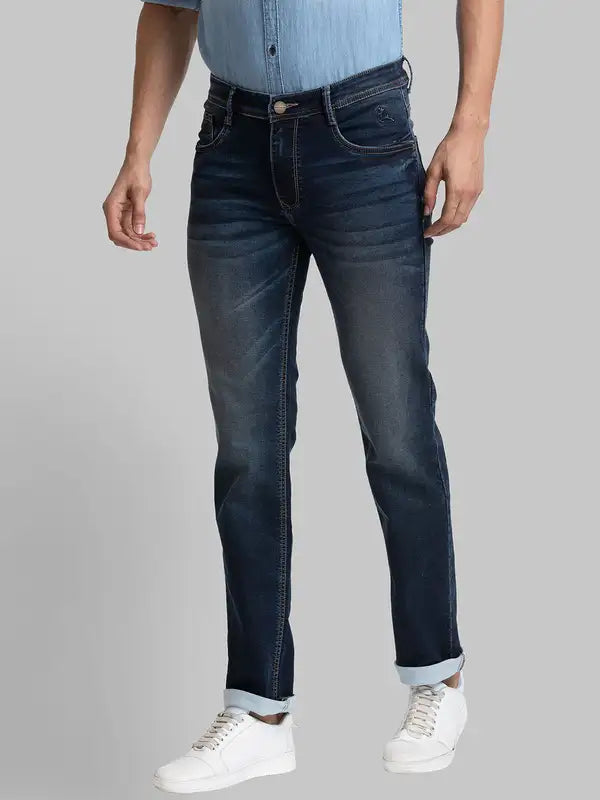 Men Slim Fit Blue Jeans