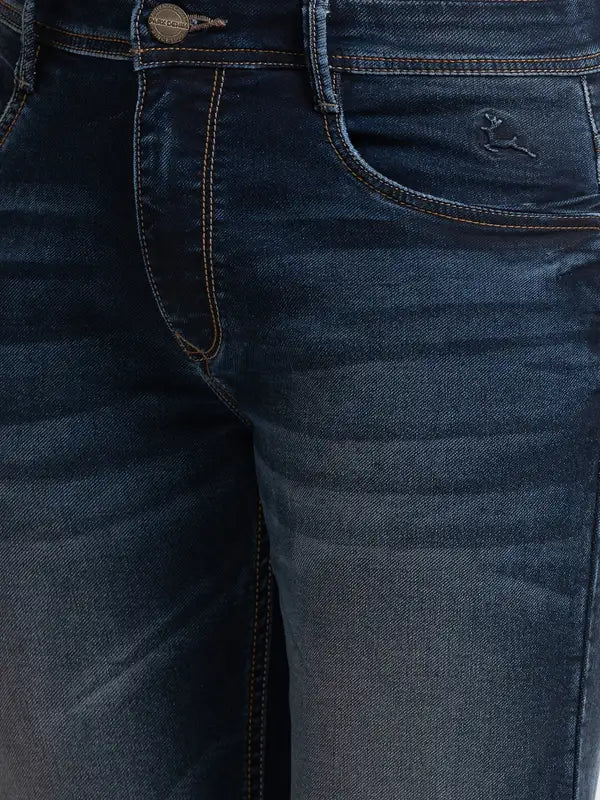 Men Slim Fit Blue Jeans
