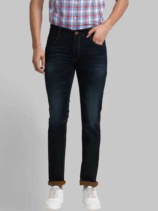 Men Slim Fit Grey Jeans