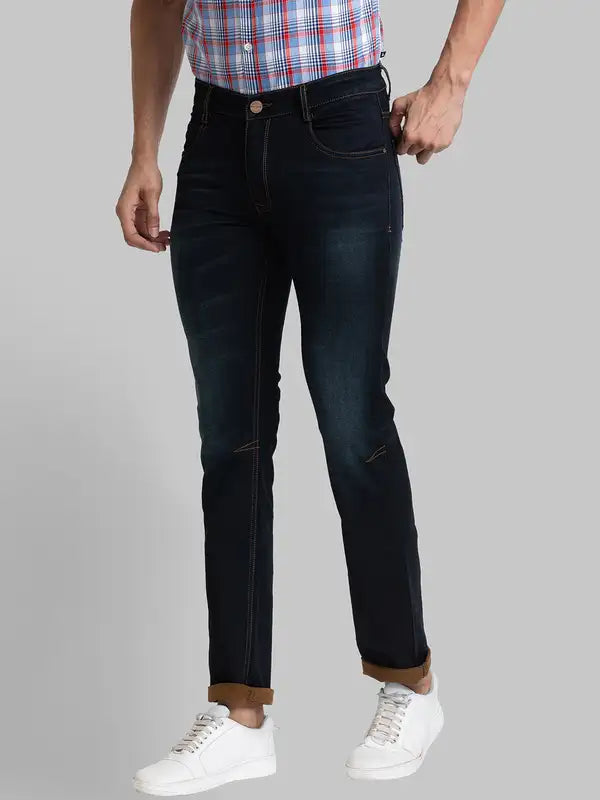 Men Slim Fit Grey Jeans