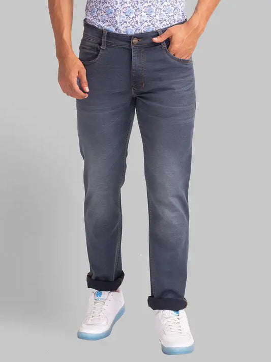 Men Skinny Cropped Fit Black Jeans