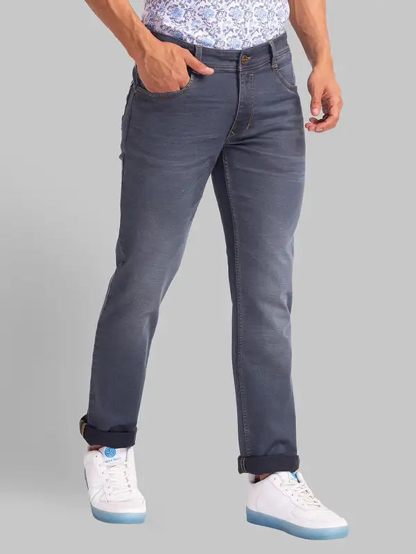 Men Skinny Cropped Fit Black Jeans
