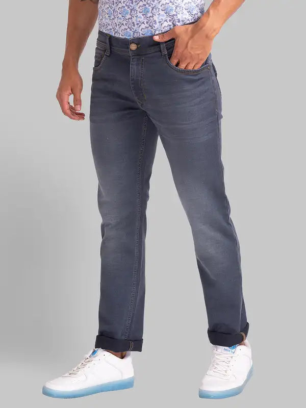 Men Skinny Cropped Fit Black Jeans