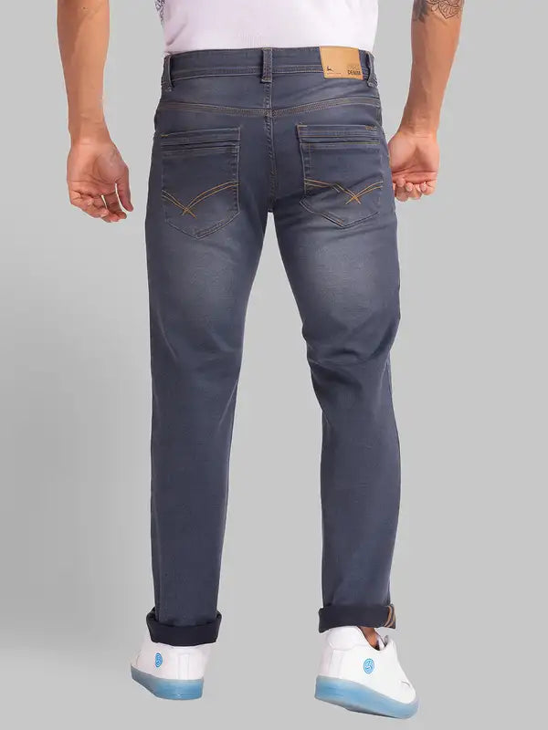 Men Skinny Cropped Fit Black Jeans