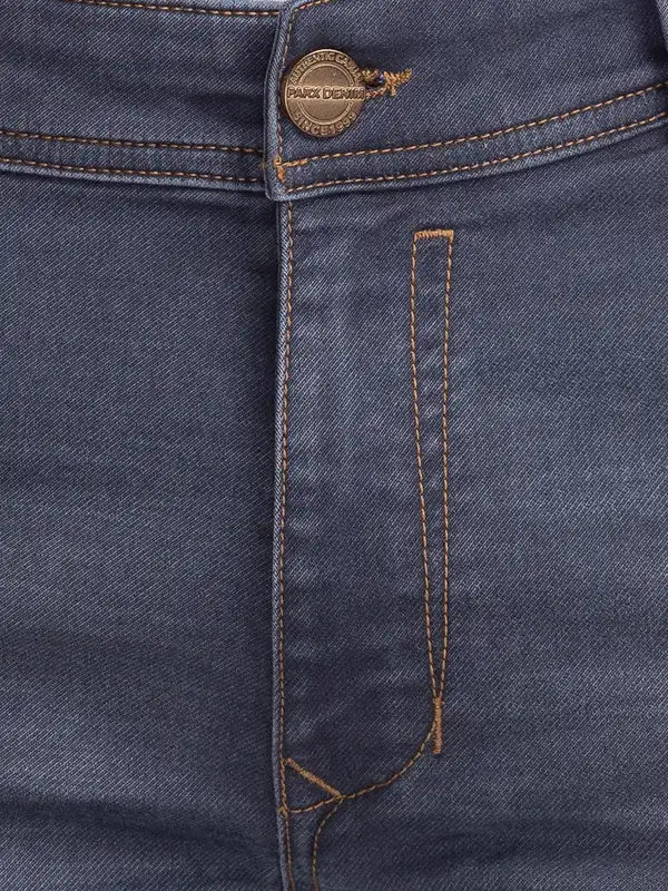 Men Skinny Cropped Fit Black Jeans