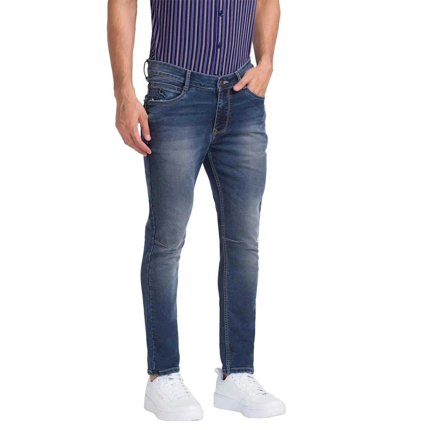 Men Boot Cut Blue Jeans