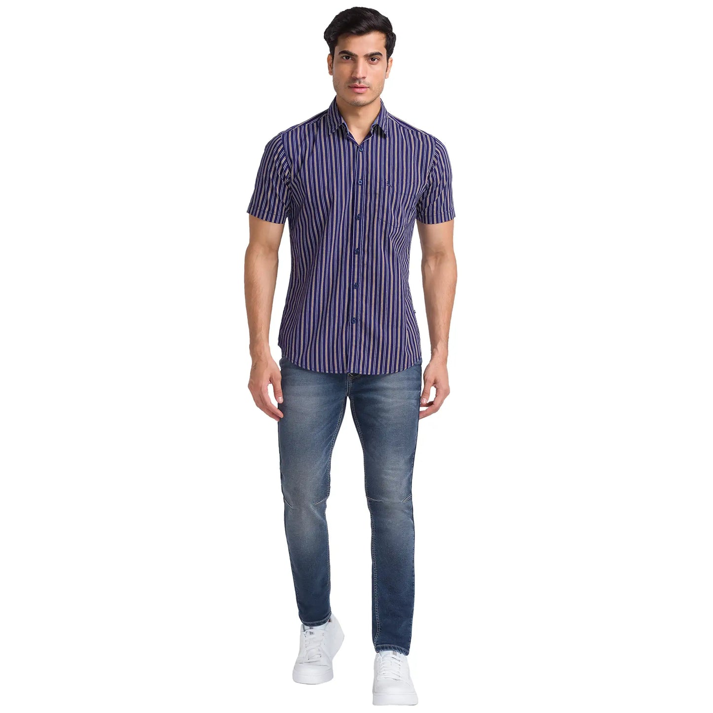 Men Boot Cut Blue Jeans