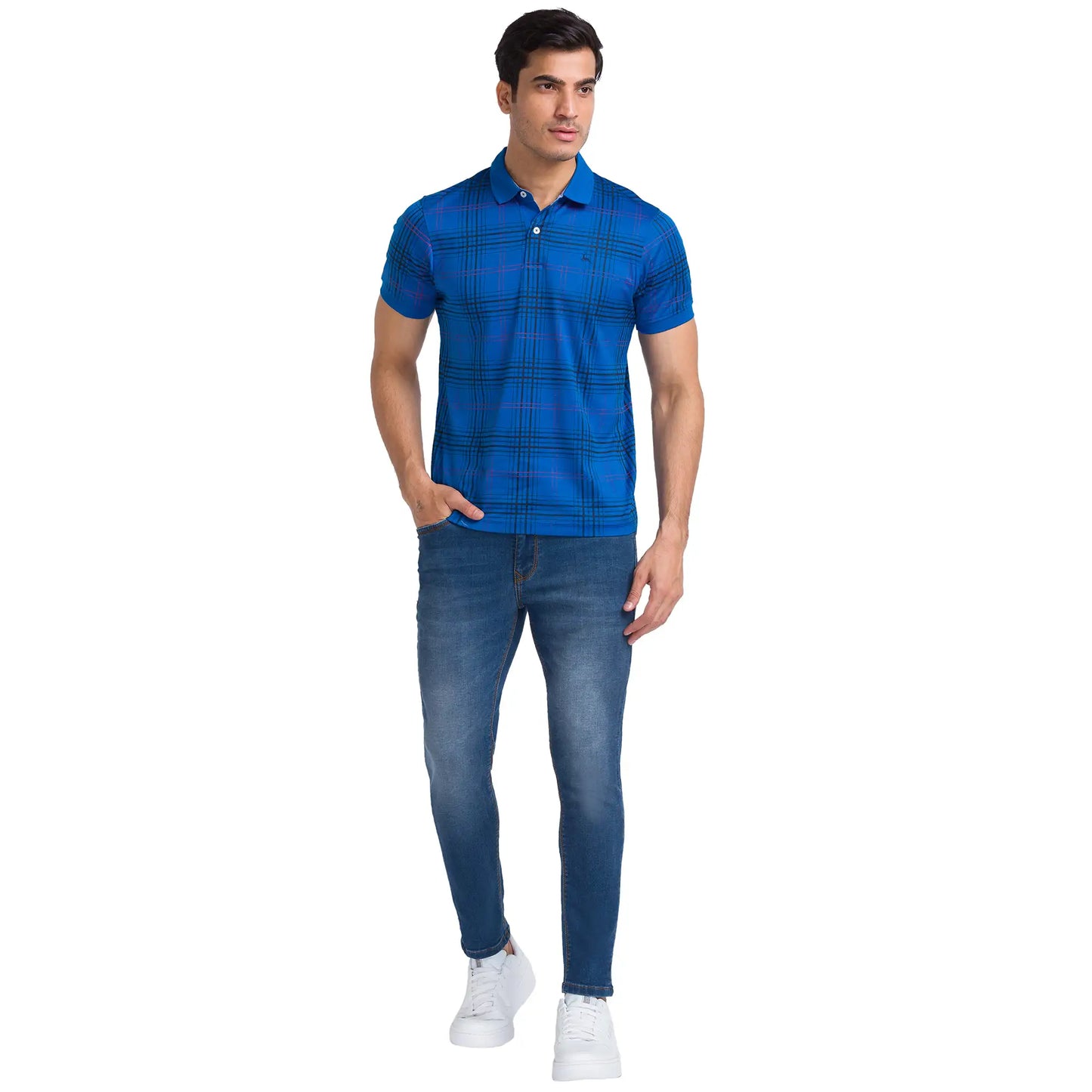 Men Skinny Fit Blue Jeans