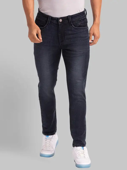 Men Skinny Cropped Fit Blue Jeans