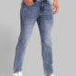 Men Skinny Cropped Fit Blue Jeans