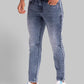 Men Skinny Cropped Fit Blue Jeans